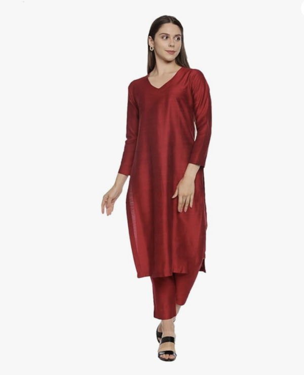 Women's kurta set with pant & Dupatta - Image 2